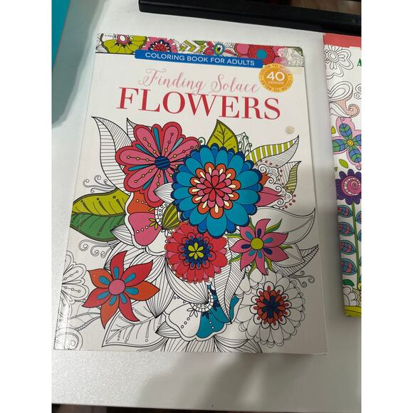 Adult Coloring Books on Florals, finding solace flowers. 3 books in a package. - Picture 4 of 10
